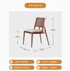 Cadeira de Jantar Nórdica Retrô Madeira Maciça Hotel Restaurante Estilo Wabi-Sabi Estofada Macia Cadeira de Rattan para Lazer Cadeira de Rattan Simples de Designer