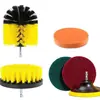 Explosiones transfronterizas juego de 6 piezas de cepillo de limpieza hexagonal eléctrico de nailon para taladro eléctrico estropajo traje cabezal de cepillo para taladro eléctrico
