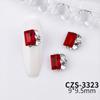 Internet Celebrous Explosive Nail Art Crystal Pile Drill Finished Super Flash Crooked Heart Retangular Right Angle Handmade Pearl Nail Ornament