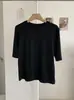 Camiseta de Manga Media con Cuello Redondo para Mujer KEKEZOON para Principios de Otoño, Estilo Simple y Puro, Hombro Normal, Top Interior de Color Sólido 8505