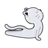 Diseño Transfronterizo Estilo Casual Broche Gatito Lindo Haciendo Yoga Insignia de Animal de Metal Joyería de Dibujos Animados