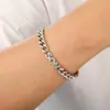 Pulseira Personalizada de Aço Inoxidável para Comércio Exterior Transfronteiriço 2025, Design de Corrente Cubana Grossa Colorida de Aço, Moda e Simplicidade, Joia Masculina