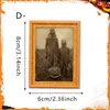 Halloween Transfronteiriço Fantasma de Galhos Escuro e Fantasioso Moldura de Foto Magnética de Madeira de Camada Dupla Ímã de Geladeira Decorações de Feriado