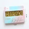 Feliz aniversário feliz aniversário Tuhao Ouro Vela de Aniversário Bolo Decorativo Vela de Letra Colorida
