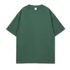 Camiseta de Algodón Puro para Pareja Transfronteriza, Peso Pesado 230g, Mangas Caídas, Corte Holgado, Cuello Redondo, Manga Corta, Estilo de Pareja de Moda