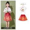 Ropa de Performance Infantil Chinoiserie Nuevo Traje Chinoiserie Dinastía Han Ropa de Performance para Coro de Niño Falda Cara de Caballo para Niña