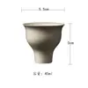 Miyuan Ceniza de Hierba Color Puro Cerámica Gaiwan Taza de Té Taza de Maestro Set de Té Kung Fu Colección Set de Accesorios Simples para Ceremonia de Té