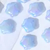 Macaron Iridescente Flor de Cinco Pétalas Contas Acrílicas Revestidas com UV Contas Coloridas de Estrela Acessórios para Corrente de Celular DIY Feito à Mão