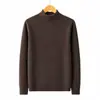 Suéter de Punto de Cuello Alto de Manga Larga Cálido para Mujer, Estilo Nuevo de Otoño e Invierno, Color Sólido