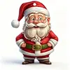 Adornos Colgantes Acrílicos de Papá Noel de Navidad Más Vendidos para Decoraciones del Árbol de Navidad del Hogar y Decoraciones de Escenas de Fiesta