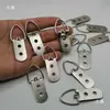 Accesorios para colgar marcos de fotos, punto de cruz, montaje mural, pintura al óleo, gancho para marco, gancho de dos ojos, alambre grueso, doble agujero, anillo grande plateado