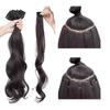 Postizo femenino de cabello largo de una sola tarjeta, pieza pequeña, cabello largo y rizado, parche de simulación, volumen de cabello invisible, parche de reemplazo esponjoso