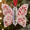 Novo produto transfronteiriço: Borboleta de Presente em Dinheiro de Natal, um ornamento de clipe de borboleta de acrílico para presente