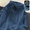 Moletom com capuz de outono para homens, estilo primavera/outono 2026, blusa casual solta para adolescentes, jaqueta oversized de marca da moda