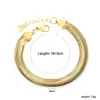 Pulsera Popular Transfronteriza de Acero Inoxidable, Estilo Ins Cadena Gruesa Metálica Europea y Americana Pulsera Chapada en Oro de 18K Joyería, Venta Directa del Fabricante