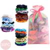 Ligas de Terciopelo de Lujo Transfronterizas para Mujer, Scrunchies de Terciopelo, Accesorios para el Cabello Amazon de 60 Colores, Venta al por Mayor Europea y Americana, Sin Daño al Cabello