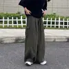 Calças de trabalho de rua estilo americano homens japoneses high street Harajuku reto solto moda estilo Hong Kong retrô calça de pernas largas