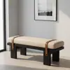 Banco de Madera Maciza Nórdico, Banco al Pie de Cama Estilo Diseñador, Banco para Cambiar Zapatos en la Entrada, Banco Artístico, Banco Largo para Vestíbulo