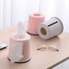 Caja de Pañuelos de Plástico Redonda para Sala de Estar Caja para Sacar Papel Cilindro Creativo Multifuncional para Hogar Baño Caja de Almacenamiento para Papel en Rollo