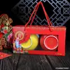 Caja de Regalo de Agradecimiento para Cumpleaños de Personas Mayores Celebración Centenaria Estilo Chino Set Antiguo Q^ Cuenco de Cerámica para la Longevidad Se Puede Personalizar para Banquetes de Cumpleaños Regalos de Agradecimiento