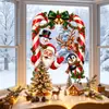 Festival de Navidad Múltiples Estilos Papá Noel Reno Pegatinas para Ventana Vidrio de Escaparate Puerta de Cristal Decoración Pegatinas Electrostáticas para Vidrio