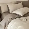 Sensación de Nube - Juego de Ropa de Cama Jacquard de Algodón Puro, 100% Algodón, Funda Nórdica de 600 Hilos, Estilo de Lujo Ligero, Ropa de Cama de Diseño Sencillo