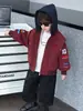 Chaqueta de Otoño para Niño 2083 Primavera/Otoño Nuevo Estilo Versión Coreana para Niños Chaqueta de Motocicleta de Moda Ropa Urbana Genial para Niños Pequeños