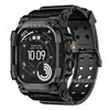 Correa para Apple Watch Adecuada para Iwatch11 Frogman Correa Integrada de Metal y Silicona 49mm Correa de Moda