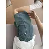 Shorts de Mezclilla Azules Vintage de Pierna Ancha para Mujer, Estilo Delgado de Verano, Corte Holgado, Tallas Grandes, Favorecedores para Cuerpo Tipo Pera, Shorts de Longitud Media