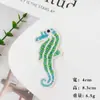 Patch de Tecido com Contas Costurado à Mão Golfinho Cavalo-marinho Decoração de Roupas Acessórios para Bolsas Em Estoque Fonte Atacadista Fabricante