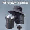 Sombrero de Sol con Cubierta Facial para Exterior y Protección de Cuello para Hombres y Mujeres Verano Ala Grande Anti-UV Sombrero de Sol Ciclismo Pesca Montañismo