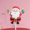 Pegamento suave decoración de pastel de Navidad alce viejo decoración de árbol de Navidad adorno de postre de cumpleaños aderezo para hornear plug-in al por mayor