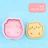 Moldes de carimbo para biscoitos da série Urso DIY com várias formas e padrões, ferramentas de panificação com design de relevo 3D simulado