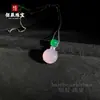 Collar de Acero con Perlas Pequeñas, Incrustaciones de Jadeíta Calcedonia Tipo Hielo Plateado, Simple y Versátil, Elegante Joyería Nueva Estilo Chino Regalo