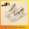 Sapatos de Couro com Laço Estilo Japonês e Sola Grossa para Aumentar a Altura 2026 Novo Verão Estilo Fada Francesa Sapatos Mary Jane para Combinar com Saias