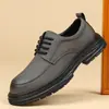 2026 Nuevos Zapatos Martin Casuales de Tendencia para Hombre, Estilo Británico, Piel Genuina Transpirable, Punta Redonda, para Primavera y Otoño