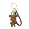 Nuevo Llavero de Oso de Lana Creativo de Dibujos Animados Colgante de Bolso de Celebridad de Internet Llavero de Coche Venta al por Mayor Pequeños Regalos