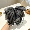 Presilha de Cabelo com Laço de Cetim Estilo Francês para Mulheres, Adiciona Volume na Parte de Trás da Cabeça, Realça o Volume do Cabelo, Presilha para Rabo de Cavalo, Acessório de Cabelo de Luxo e Elegante