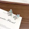 Frescor de Verão, Brincos Florais Super Feéricos, Cor Azul Nicho, Deslumbrantes e Versáteis, Brincos Estilo Metal, Delicados Acessórios de Orelha