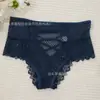 Calcinha Feminina Sexy de Renda Estilo Abstinência Transparente com Recorte Cruzado Vazado, Hot Pants Eróticos de Cintura Média
