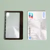 Fabricante vende marcapáginas de lupa de PVC, lupa ultradelgada para tarjetas de visita con escala 85x55mm