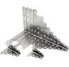 Conectores de Herrajes para Muebles Placa Recta de Acero Inoxidable Engrosado Soporte en Forma de L Placa de Fijación Escuadra de Esquina de Acero Inoxidable