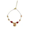 Pulsera de Bolsa de la Suerte con Cuentas Rojas para el Año de Nacimiento, Diseño Elegante, Sencillo y Único, Fabricante Fuente de Joyería de Mano