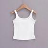 Chica Caliente Sexy Cuello U Grande Tirante de Hombro Estrecho Top de Verano 2023 Chaleco Ajustado de Hilo para Mujer Top Interior