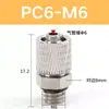 Accesorios de Conexión Rápida Neumáticos Miniatura de Barbilla PC4-M3 M4 PL6-M5 Rosca de Manguera de Aire Recto Codo