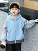 Q082 Chaqueta Cortavientos para Niños Estilo Primavera y Otoño Moda Infantil Top Cortavientos para Niños Ropa de Primavera Moderna