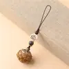Sachê Bolinha de Sândalo Verde Estilo Antigo Portátil Masculino com Cordão de Corrente de Máquina em Forma de C, Pingente Decorativo de Aromaterapia que Pode Ser Aberto