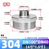 Niple Redutor Hexagonal de Aço Inoxidável 304 Macho-Macho de Tamanhos Diferentes Rosca Macho Tubo de Passagem Reta 1 polegada 6 fen para 4 fen