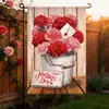Decoración de Jardín Colgante Transfronteriza Impresa Doble Cara Día de la Madre Bienvenida Nueva Bandera Feliz para el Jardín