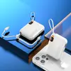 Batería Externa Super Rápida de 66W 10000 mAh Gran Capacidad Mini Cable Incorporado Pd Fuente de Alimentación Móvil Bidireccional Personalizada